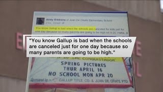 New Mexico teacher calls Gallup parents pot users