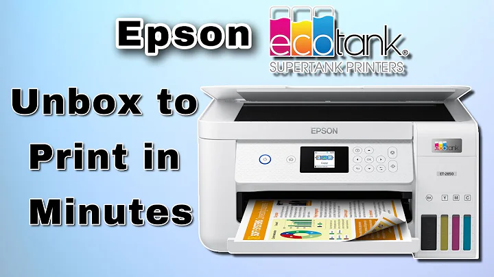 Epson EcoTank Unboxing to First Print in Minutes -...