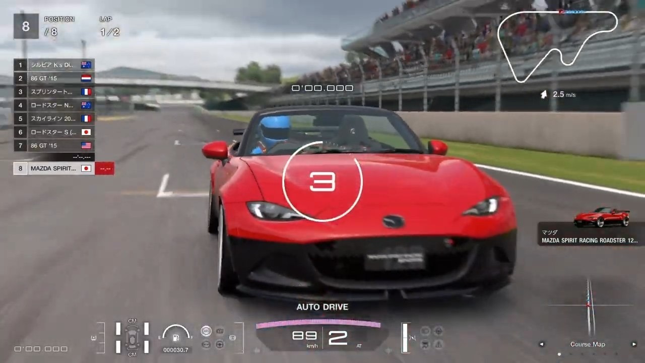 PS4 GT7 3/6ウィークリーチャレンジ「ジャパニーズFRチャレンジ450（日本のFRのロードカー限定）」ハイスピードリンク逆走　2周（難易度イージー設定）