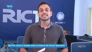 BR-470: família morre após acidente em Pouso Redondo BR-470: família morre após acidente em Pouso Redondo