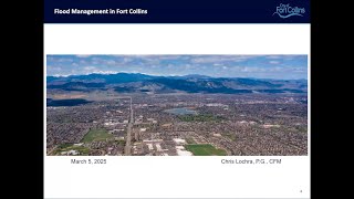 Road Weather Spotlight Series Flood Management in Fort Collins Presentation