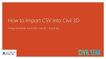 How to Import CSV or Survey Data into Civil 3D | AutoDesk | AutoCAD | CSV