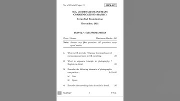 MJM-027 DECEMBER-2021 QUESTION PAPER IGNOU