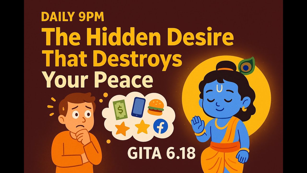 Daily 9pm | BG 6.18 | The Hidden Desire That Destroys Your Peace |18-Aug-2025