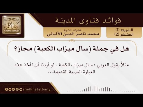 هل في جملة سال ميزاب الكعبة مجاز فضيلة الشيخ محمد ناصر الدين الألباني