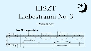 Liszt Liebestraum No. 3 - Easy Arrangement (Original key: A-flat major)