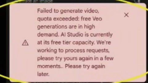 Google AI Studio Fix Failed To Generate Video Quota Exceeded Problem | failed to generate video ai
