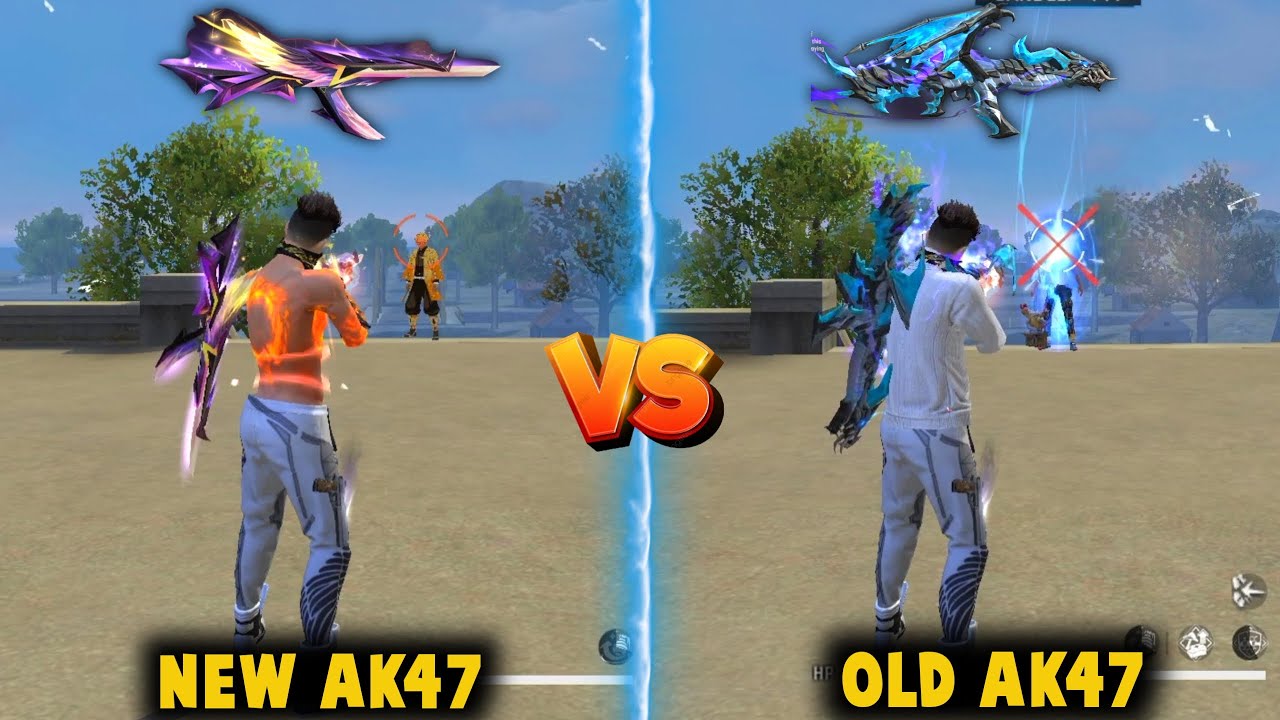 NEW AK47 - PARADOX ENFORCER VS BLUE FLAME DRACO AK DAMAGE ABILITY TEST | BEST AK SKIN IN FREE FIRE