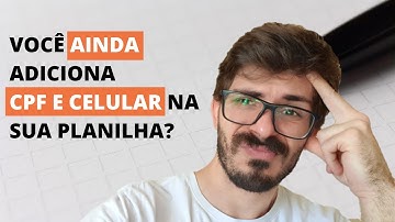 [EXCEL] Como formatar CPF  e CELULAR automaticamente nas planilhas