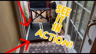 Portable, sturdy, great product for wheelchair access! Portable Wheelchair Ramp with Wheels 5FT,800L