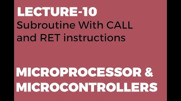 Subroutine With CALL and RET instructions | 8085 Microprocessor Basics