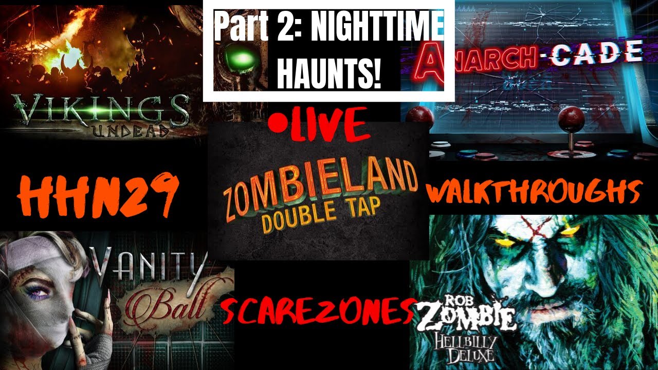 🔴LIVE Halloween Horror Nights 2019 Scare Zones PART 2 NIGHTTIME