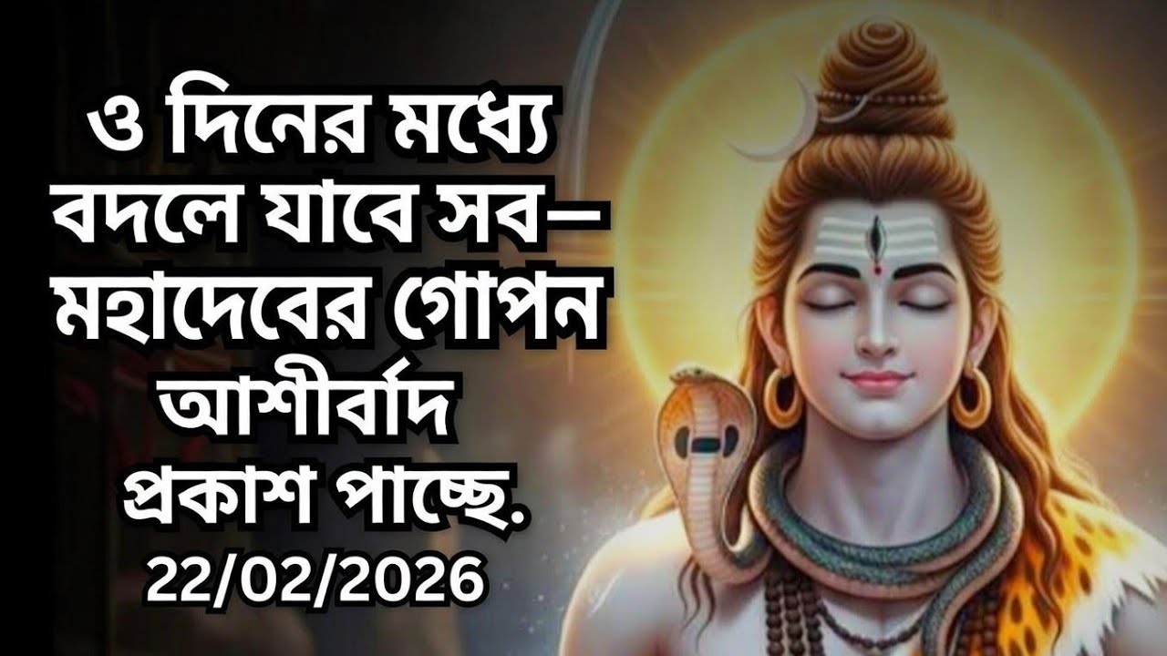 ৮৮৮ 🕉️🔱 ৩ দিনের মধ্যে বদলে যাবে সব—মহাদেবের গোপন আশীর্বাদ প্রকাশ পাচ্ছে....!#shivshakti