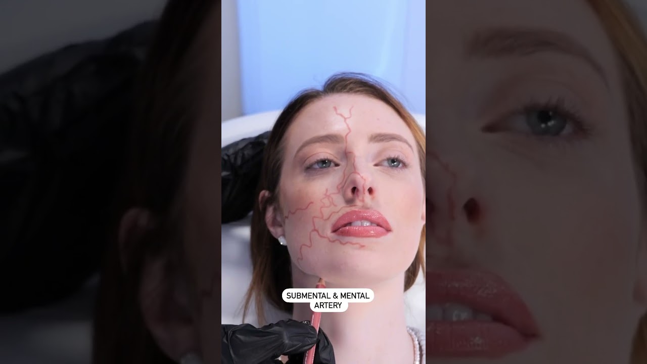 Watch me draw the facial arteries from memory #aesthetics #esthetician #botox