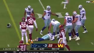 Andy Dalton KNOCKED out by Dirty Hit! (Cowboys)