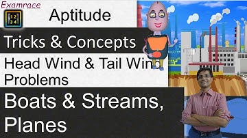Boats & Streams, Planes - Head Wind & Tail Wind (Aptitude) Problems: Tricks & Concepts