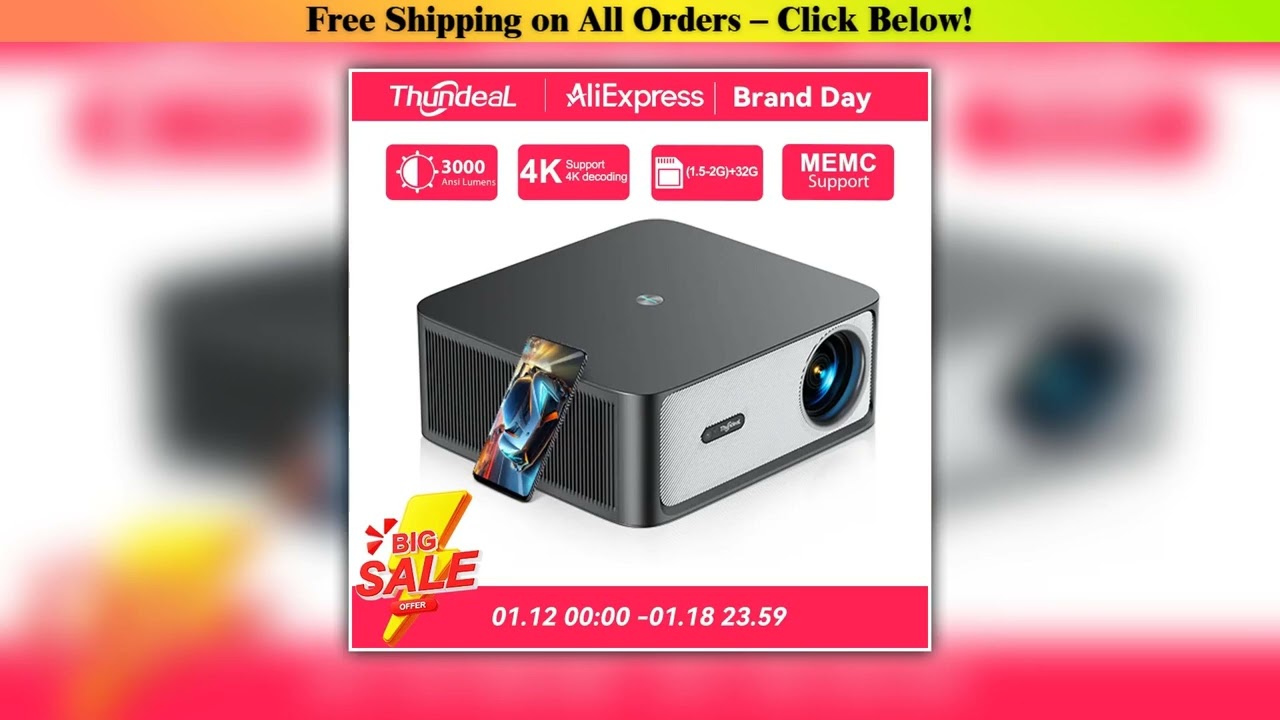ThundeaL TD98Pro 1080P Full HD Projector 4K Android WiFi Projetor Auto Focus TD98 Pro 3D Smart