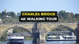Prague Charles Bridge 4K Walk | All 30 Statues & Landmarks (12 Min Walking Tour)