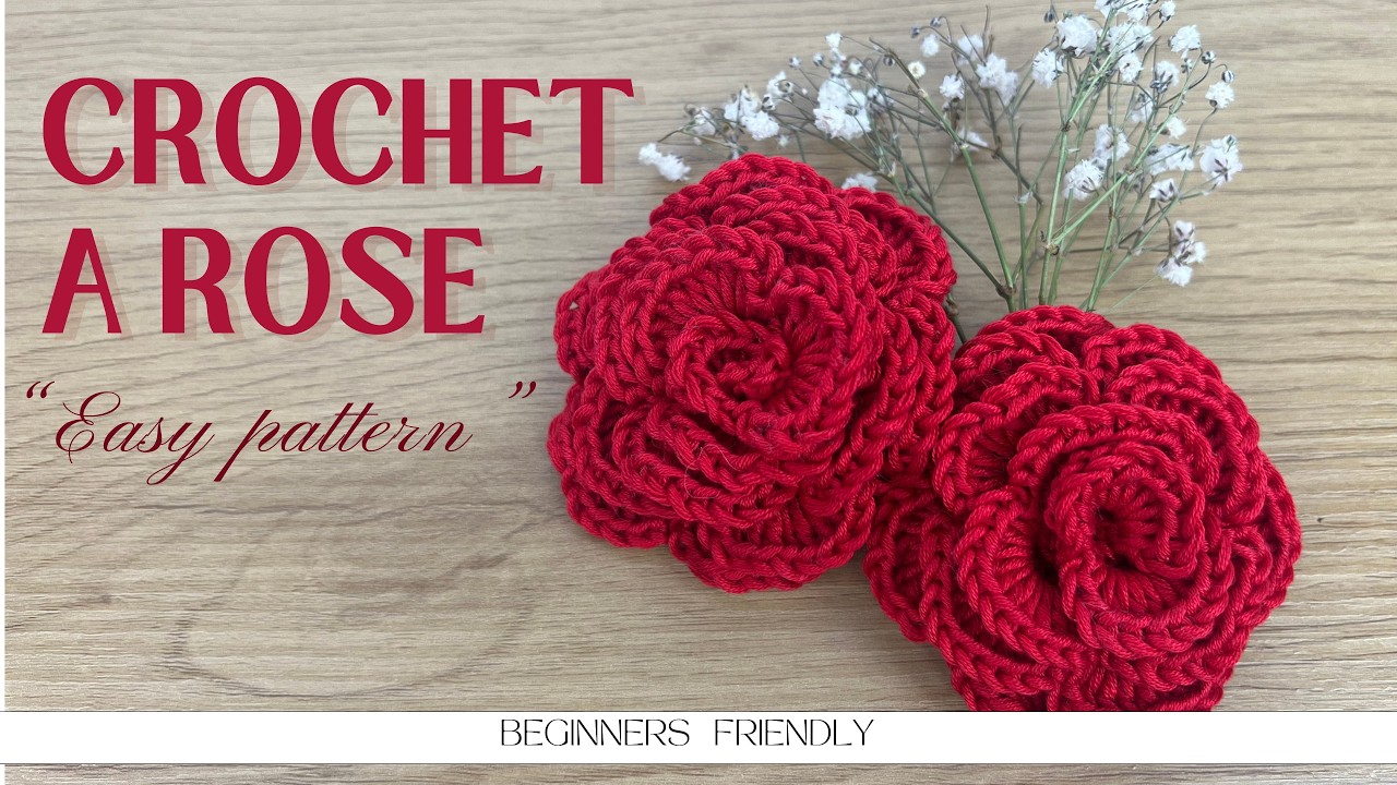 Learn how to crochet a rose-Easy & Beginner Friendly Tutorial