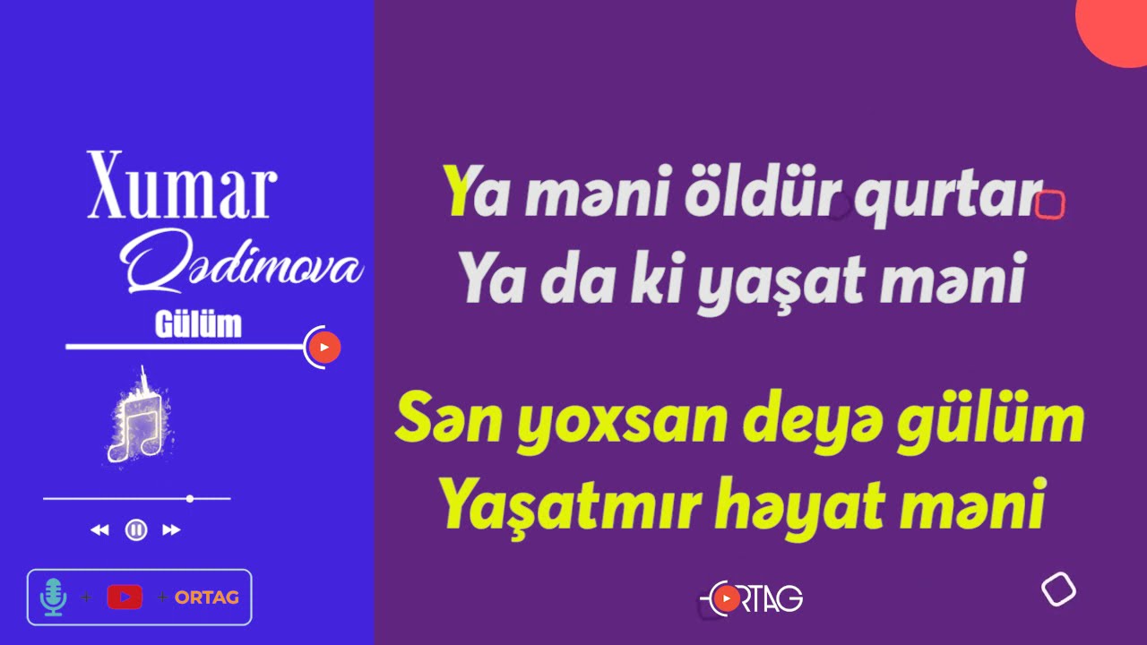 XUMAR KARAOKE I MENİM GULUM