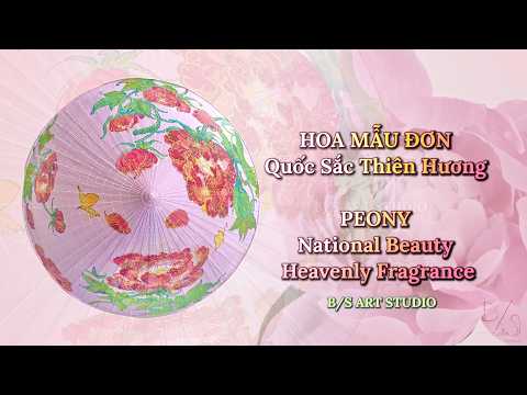 Peony - National Beauty Heavenly Fragrance - Hand Painting on Traditional Vietnamese Conical Hat