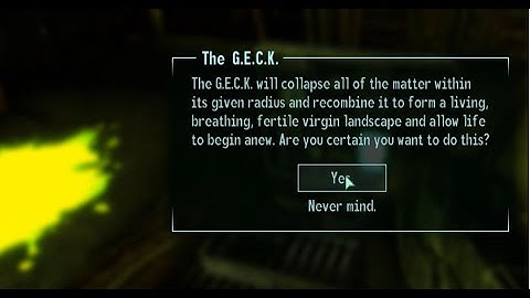 Activating the G.E.C.K. in Fallout 3 | Biggest explosion