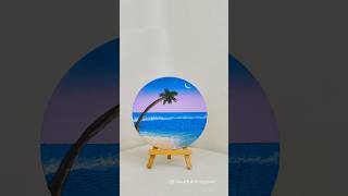 Moonlit Ocean Calm / Easy Acrylic Painting For Beginners #painting#art#shorts#youtubeshorts#seascape