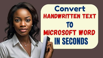 Turn Handwritten Notes into EDITABLE Microsoft Word Documents FAST!