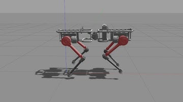 [PongBot-Q] Flying Trot in place (Simulation)