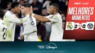 Thumbnail for BELLINGHAM e MBAPPÉ MARCAM, e Real Madrid vence Getafe em LALIGA por 2 a 0 | Melhores Momentos