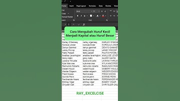Cara Mengubah Huruf Kecil Menjadi Besar atau Kapital #excel #tutorial #tips