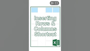 Keyboard Shortcuts Inserting Rows & Columns  #shorts