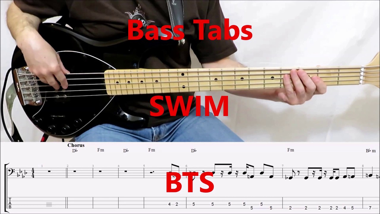 BTS - Swim (BASS COVER TABS)