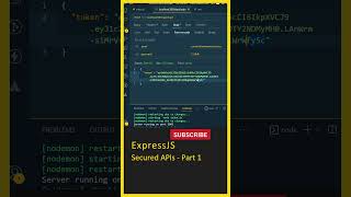 Express JS Tutorial, JWT Node JS (Secured APIs), Node JS Tutorial, Rest API, ExpressJS #shorts