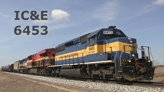 IC&E 6453 East - a 'Snoot Nose' SD40-2 on 4-5-2014