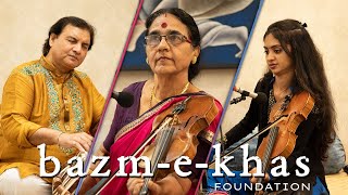 A legendary hindustani violinist and padma bhushan awardee dr n.
rajam, performing on the platform of bazm e khas. one best indian
classical performan...