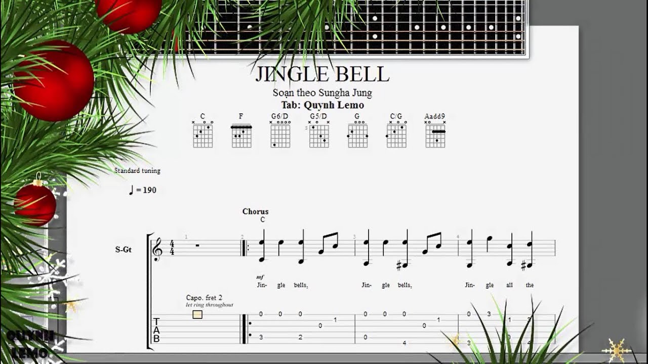 Jingle Bell (Christmas Carol) Tommy Emmanuel Guitar Fingerstyle