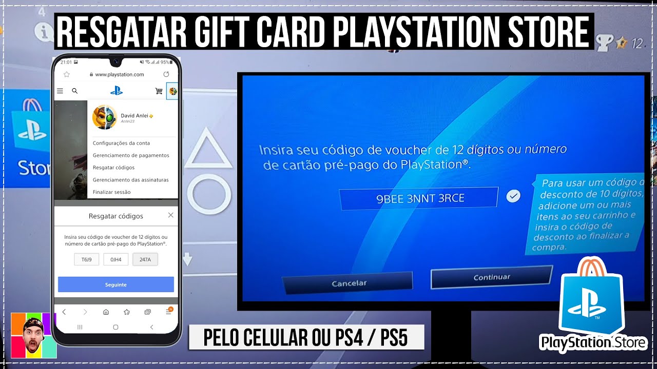 Como resgatar um código de voucher da PlayStation Store