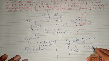 Two masses m and 2m are connected by a mass less string which passes over a light frictionless p...