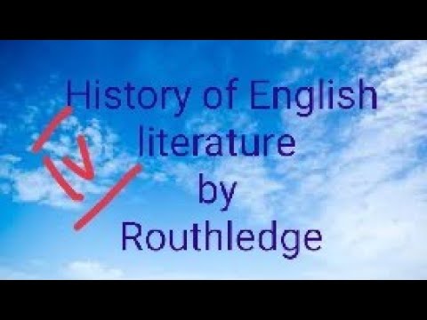 History of English literature | Routhledge | Anonymous writers