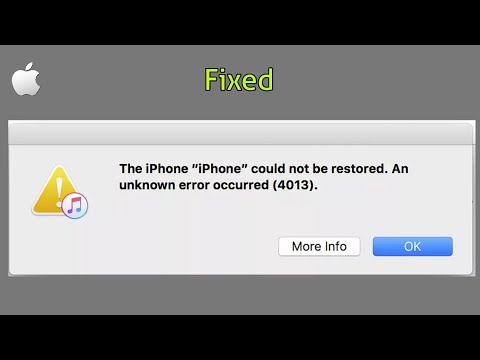 The Iphone Could Not Be Restored Or Updated An Unknown Error Occurred 4010 4013 Fixed Youtube