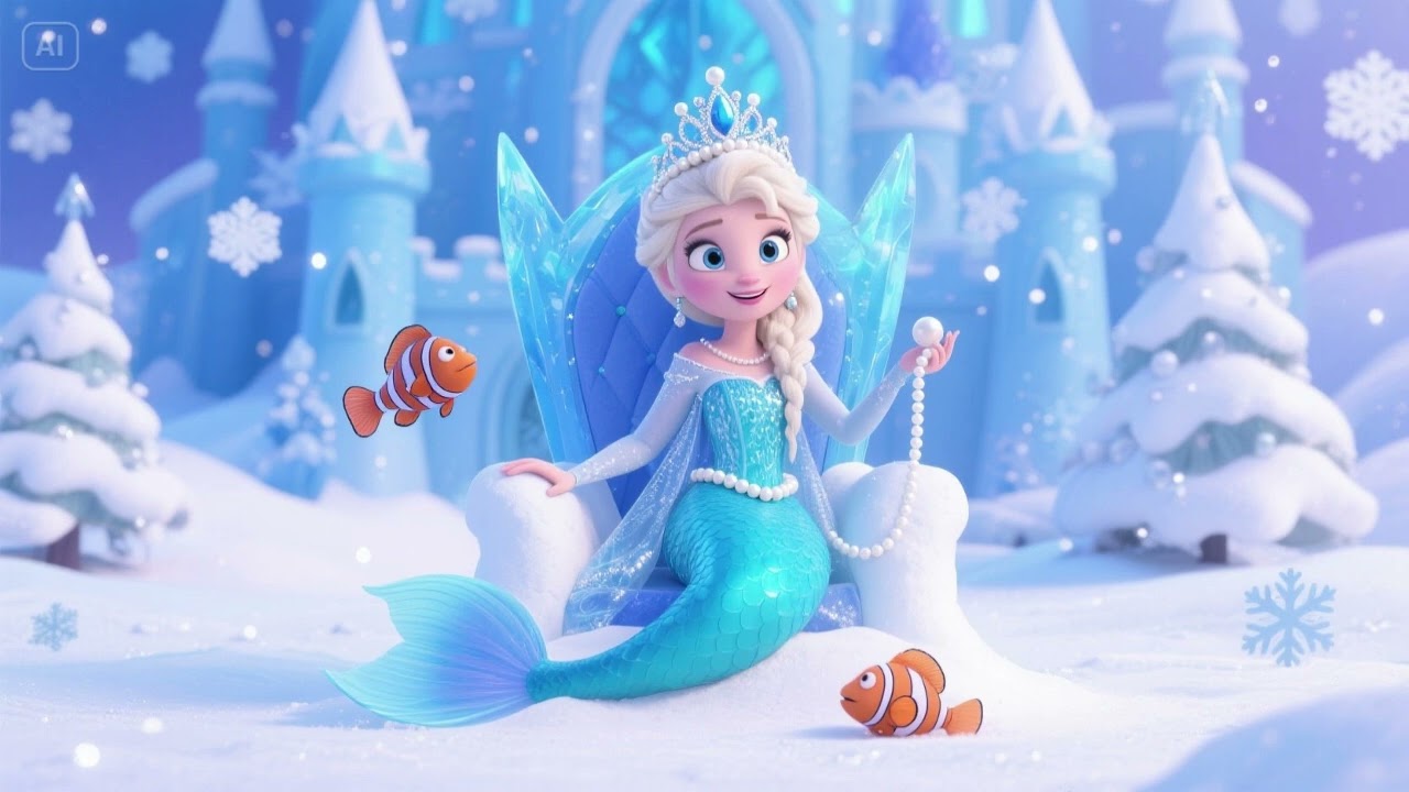 Elsa Snowdream Pearlfin 4 ❄️🐚 Sparkling Ocean Quest📝 Description: