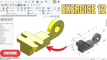 SolidWorks Tutorial | Exercise 12 | SolidWorks 3D Part Drawing Tutorial | CAD Institute