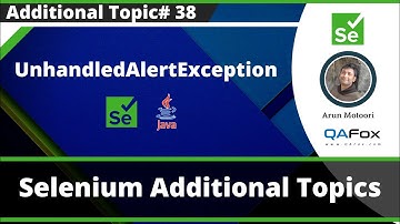 UnhandledAlertException - Selenium Exception Type