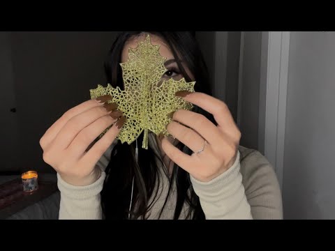 ASMR | tapping on fall items 🍁