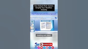 How Default Work Centers Simplify Your Workflow Instantly | Master Data | SAP Tutorial For Beginners