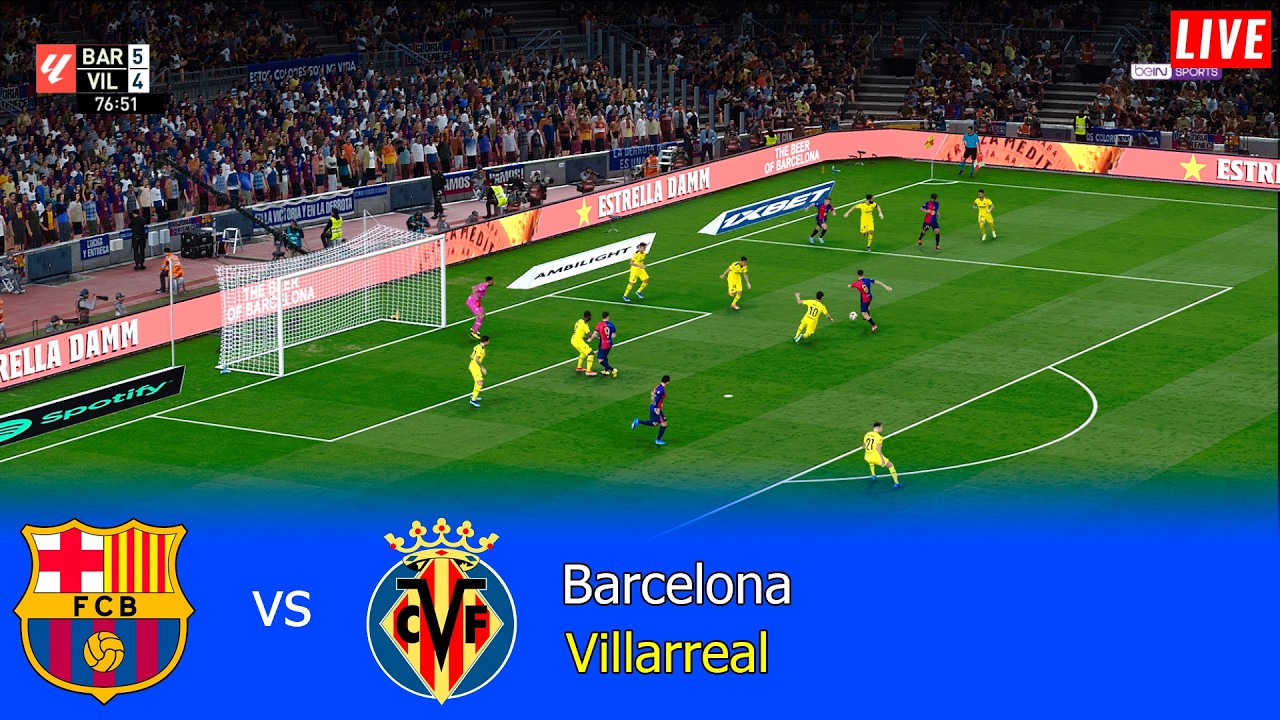 LIVE : Barcelona vs Villarreal - UEFA Champions League 2026 | Full Match All Goals | PES 21 Gameplay