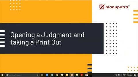 Opening a Judgment and taking a printout