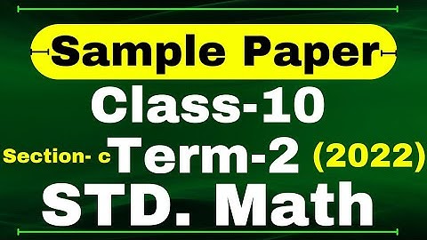 CBSE Class 10 Sample Paper Solution |Term 2 Section A | CBSE Sample Paper 2021-22 | Standard Math |