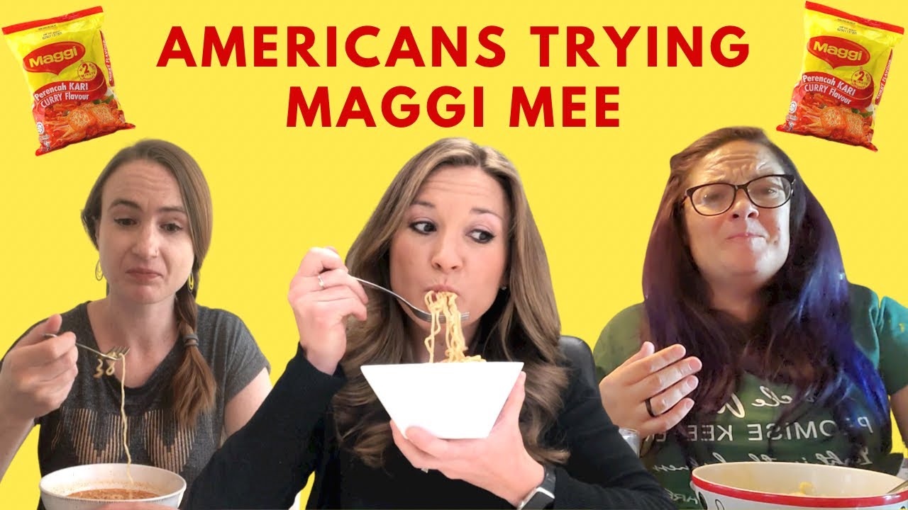 Американцы впервые пробуют малайзийскую лапшу Maggi Kari Mee!